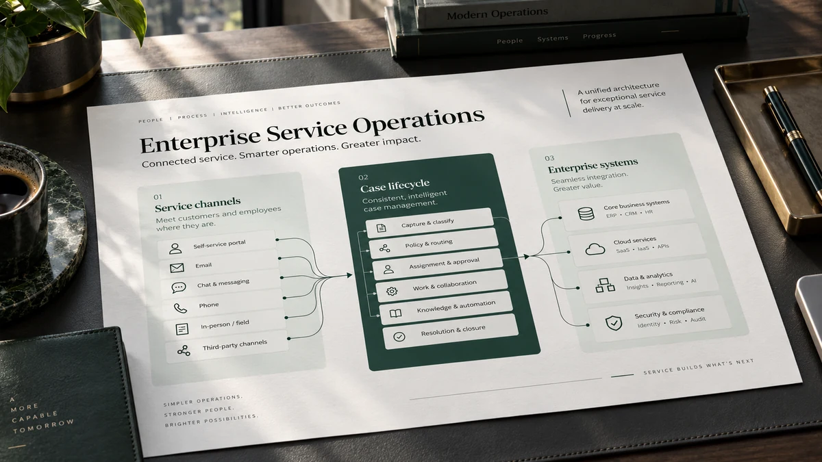 Project overview artwork showing an enterprise workflow map under review.